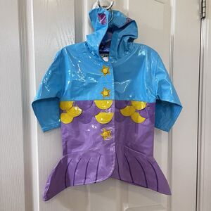Kidorable Mermaid Raincoat Hooded Rain Jacket Girls Size 12-18 Months w/TAGS
